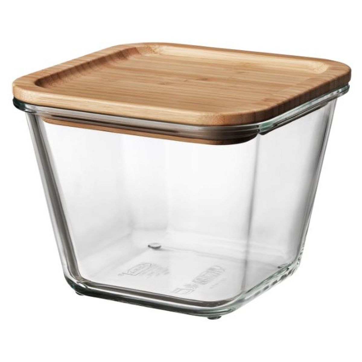 ACTUEL Boite En Verre Borosilicate Rectangulaire Couvercle Bambou 0 75