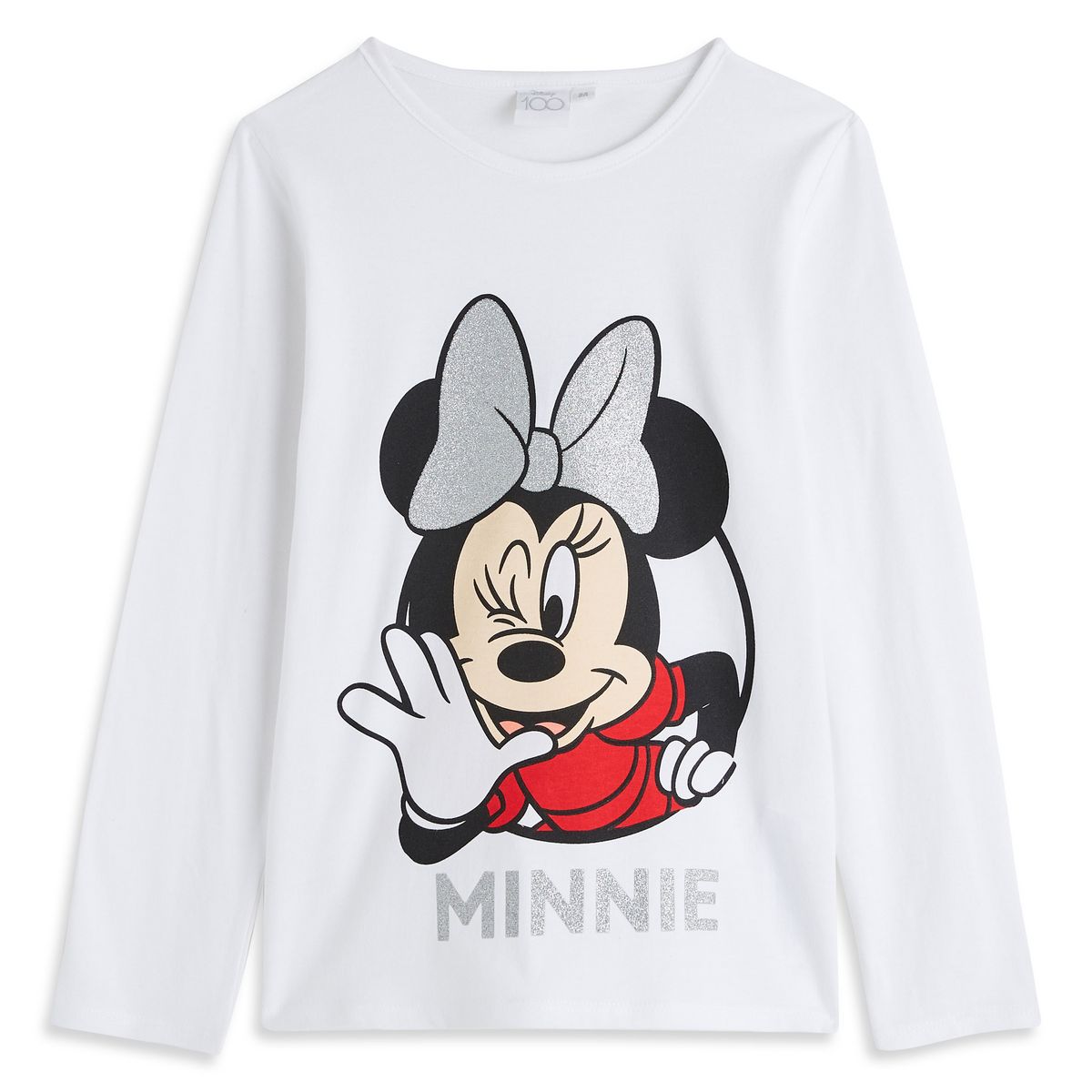 Inextenso T Shirt Manches Longues Blanc Fille Minnie Pas Cher Auchan Fr