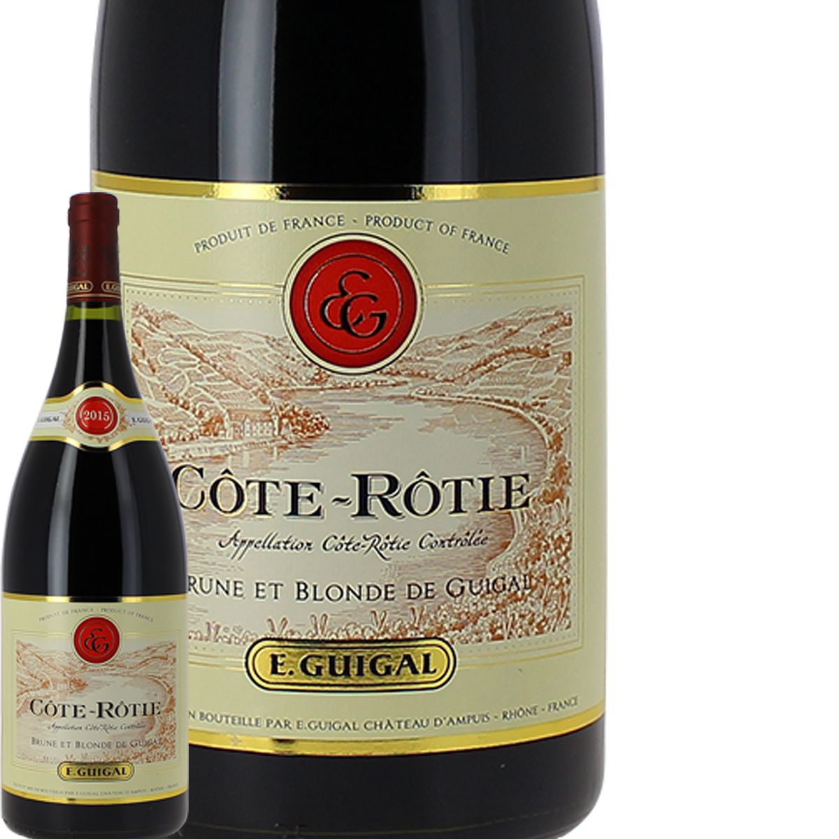 Brune et Blonde Côte Rotie maison Guigal Rouge 2015 magnum pas cher