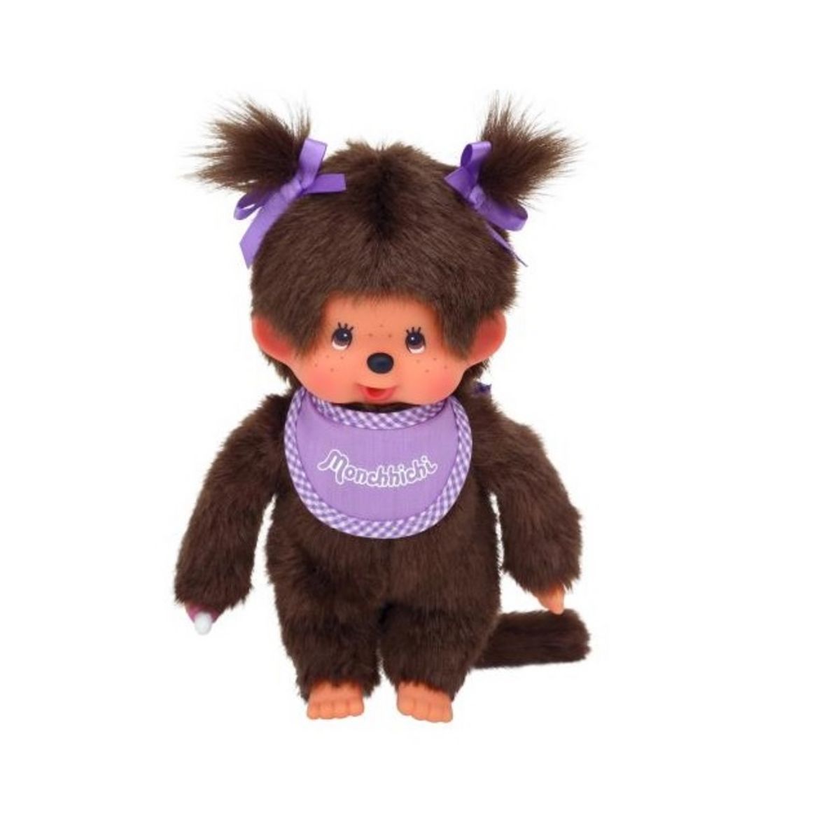 BANDAI Peluche Monchhichi Fille Bavoir Violet 20 Cm Pas Cher Auchan Fr