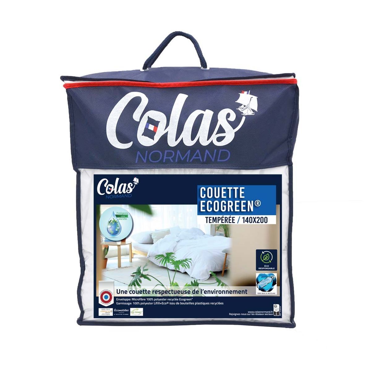 Colas Normand Couette Temp R E En Polyester Recycl Ecogreen Pas Cher