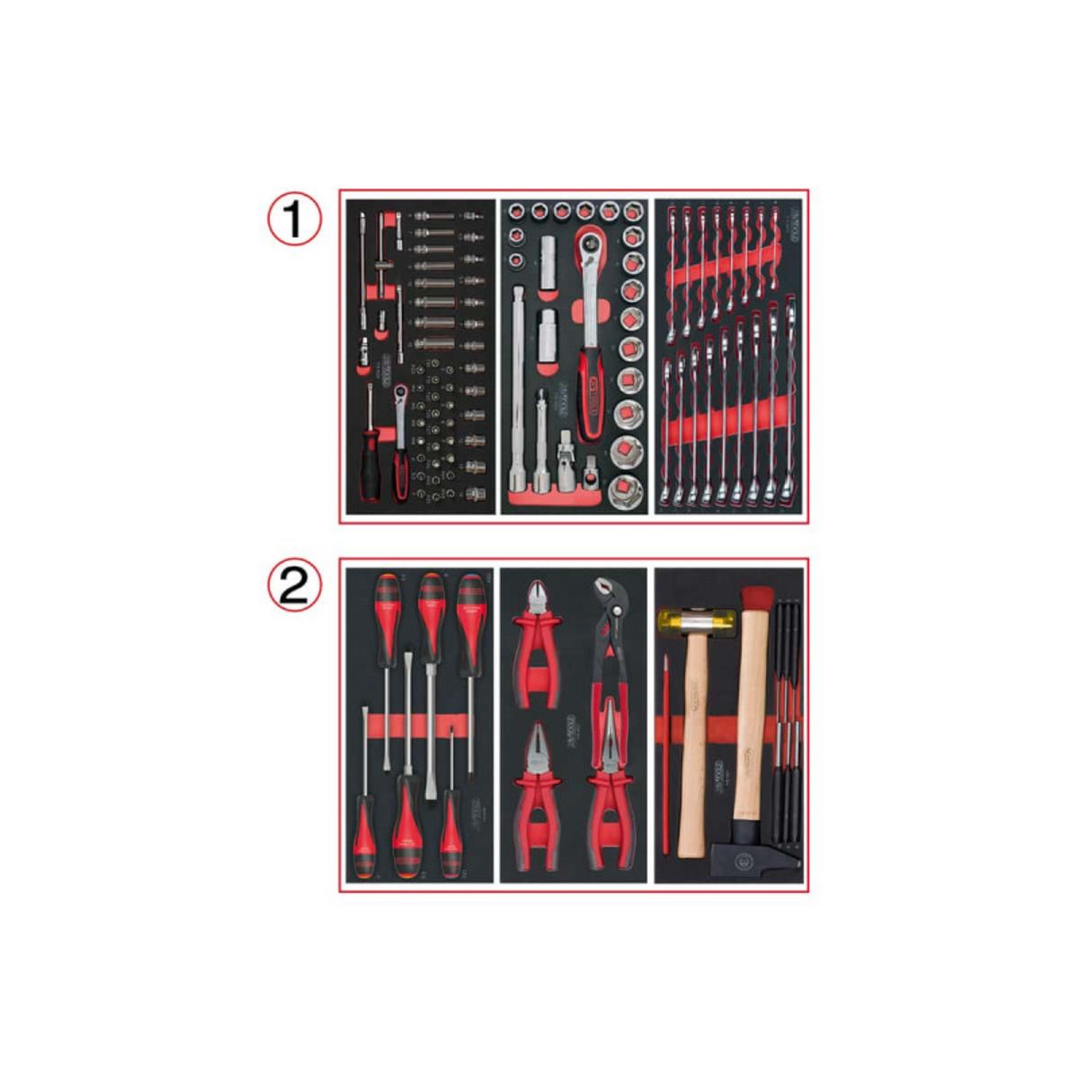 Ks Tools Composition D Outils KS TOOLS Pour Servante 2 Tiroirs