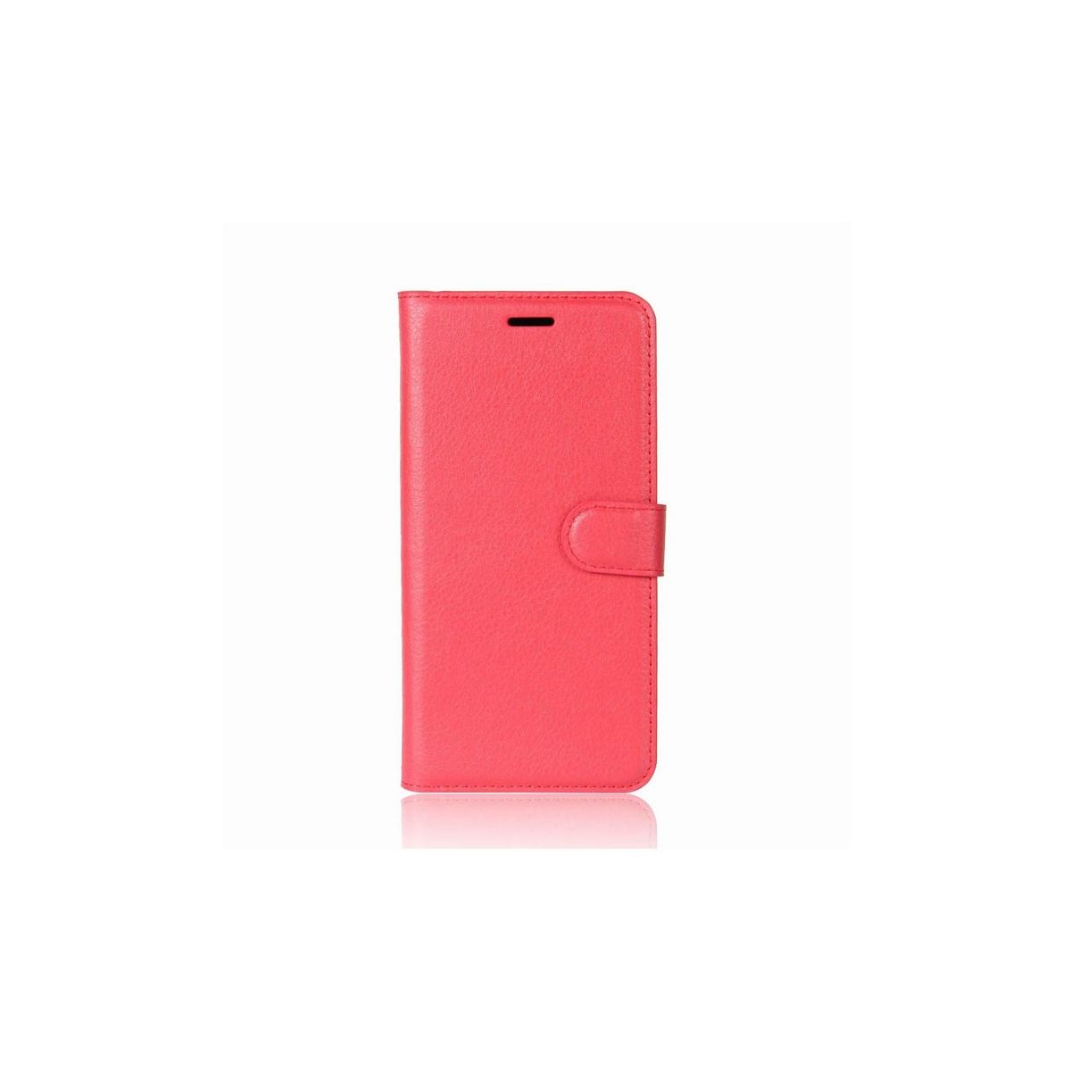 Amahousse Housse Rouge Lg V Portefeuille Aspect Grain Et Languette