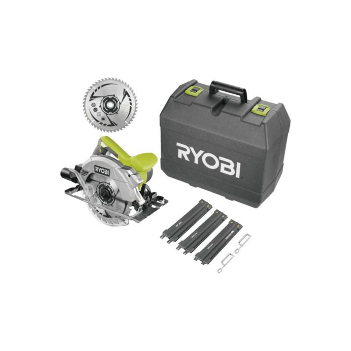 Ryobi Pack RYOBI Scie Circulaire RCS1600 K2B 1600W 66mm 1 Lame 48