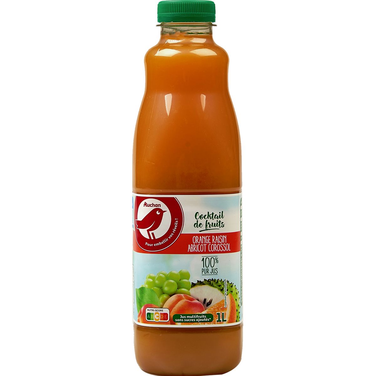 Auchan Pur Jus Orange Raisin Abricot Corossol L Pas Cher Prix Auchan