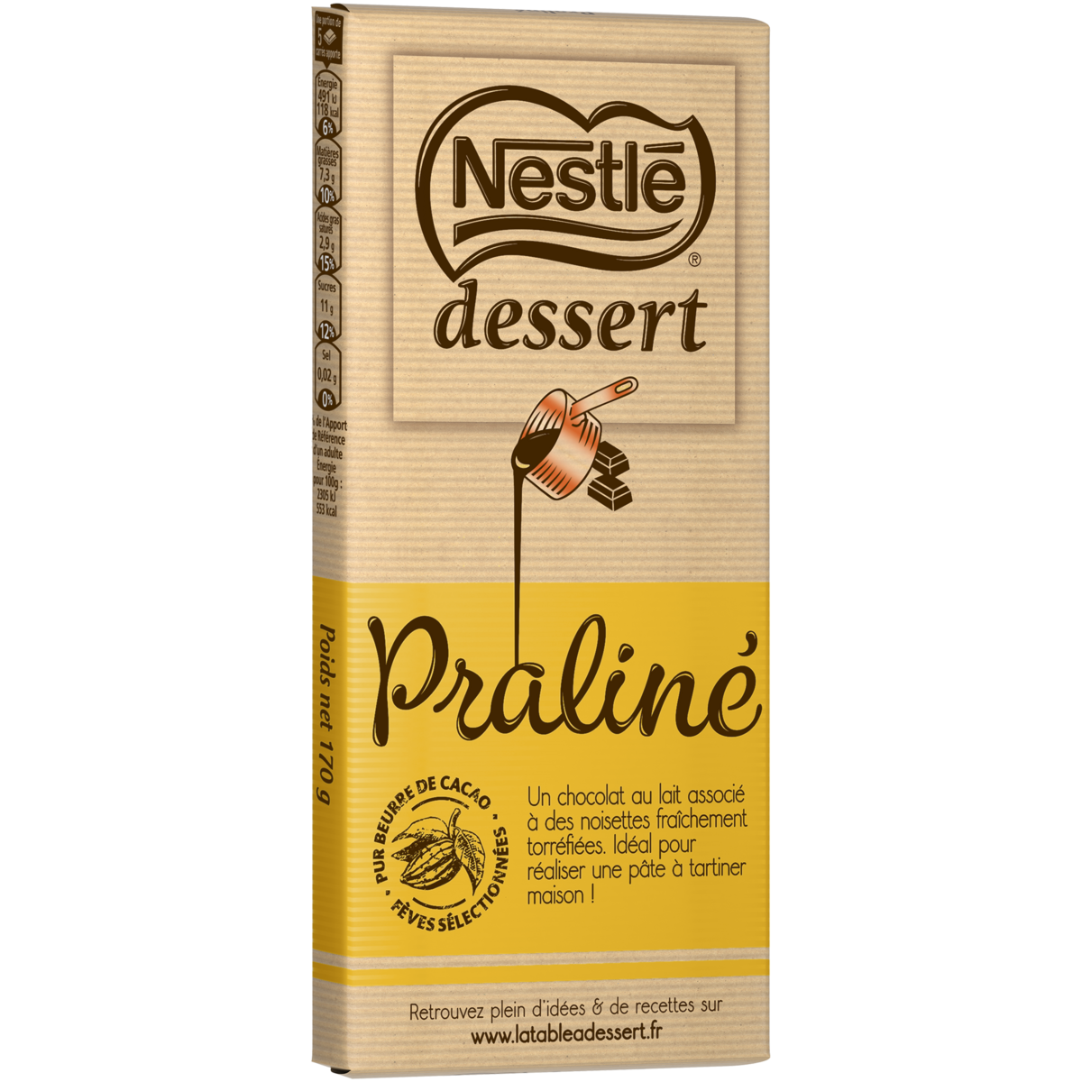 Nestle Dessert Tablette De Chocolat Pralin P Tissier Pi Ce G Pas