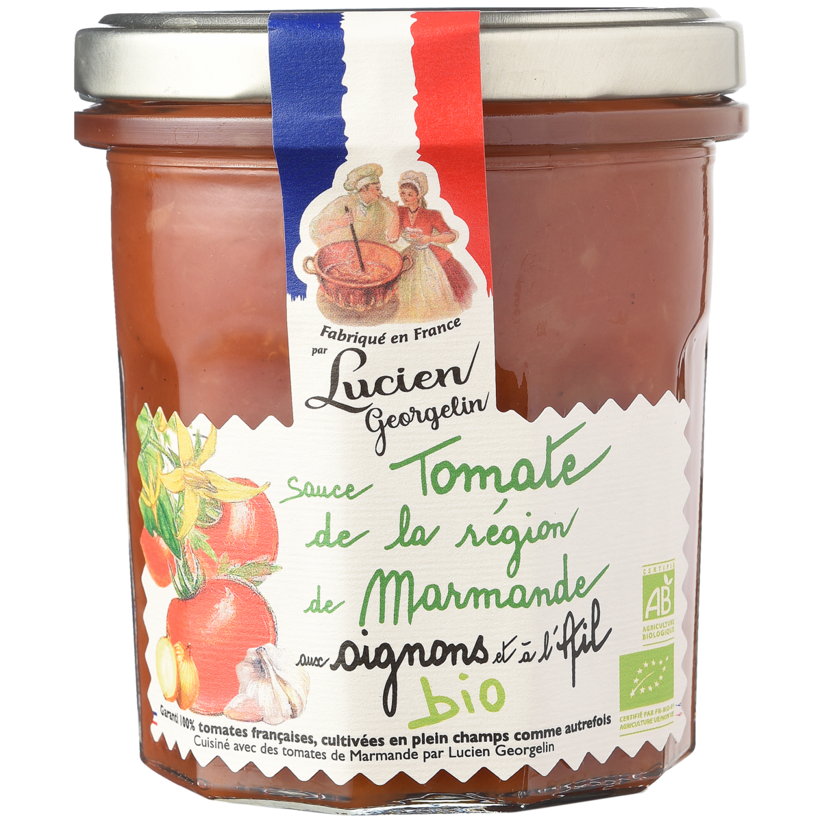 LUCIEN GEORGELIN Sauce tomate de la région de Marmande bio ail et