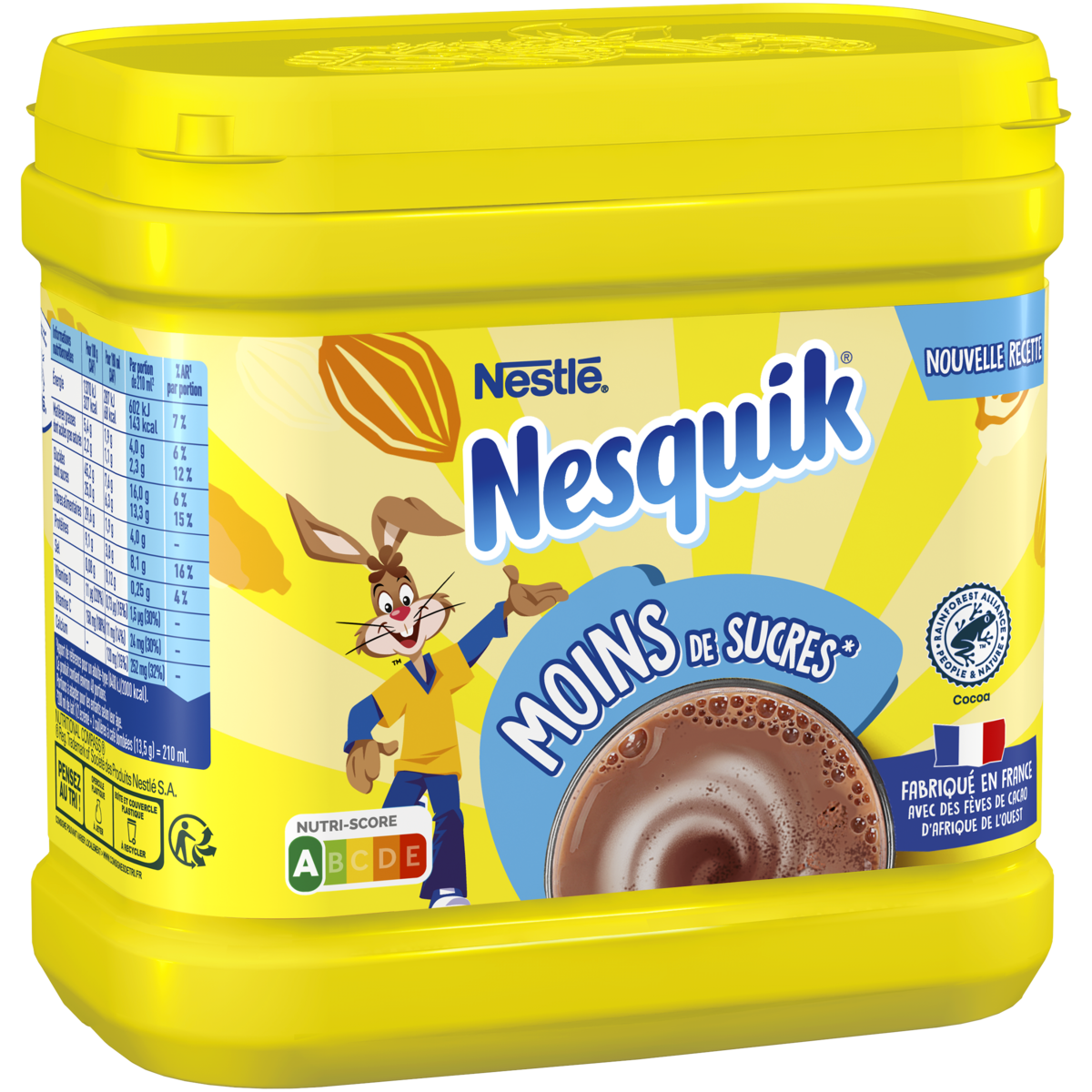 Nesquik Chocolat En Poudre Moins De Sucres G Pas Cher Auchan Fr