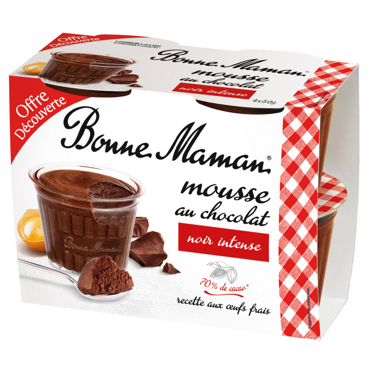 Bonne Maman Mousse Au Chocolat Noir Intense X G Pas Cher Auchan Fr