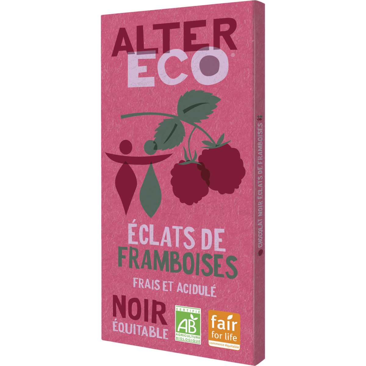 Alter Eco Tablette De Chocolat Noir Clats De Framboises Bio Et