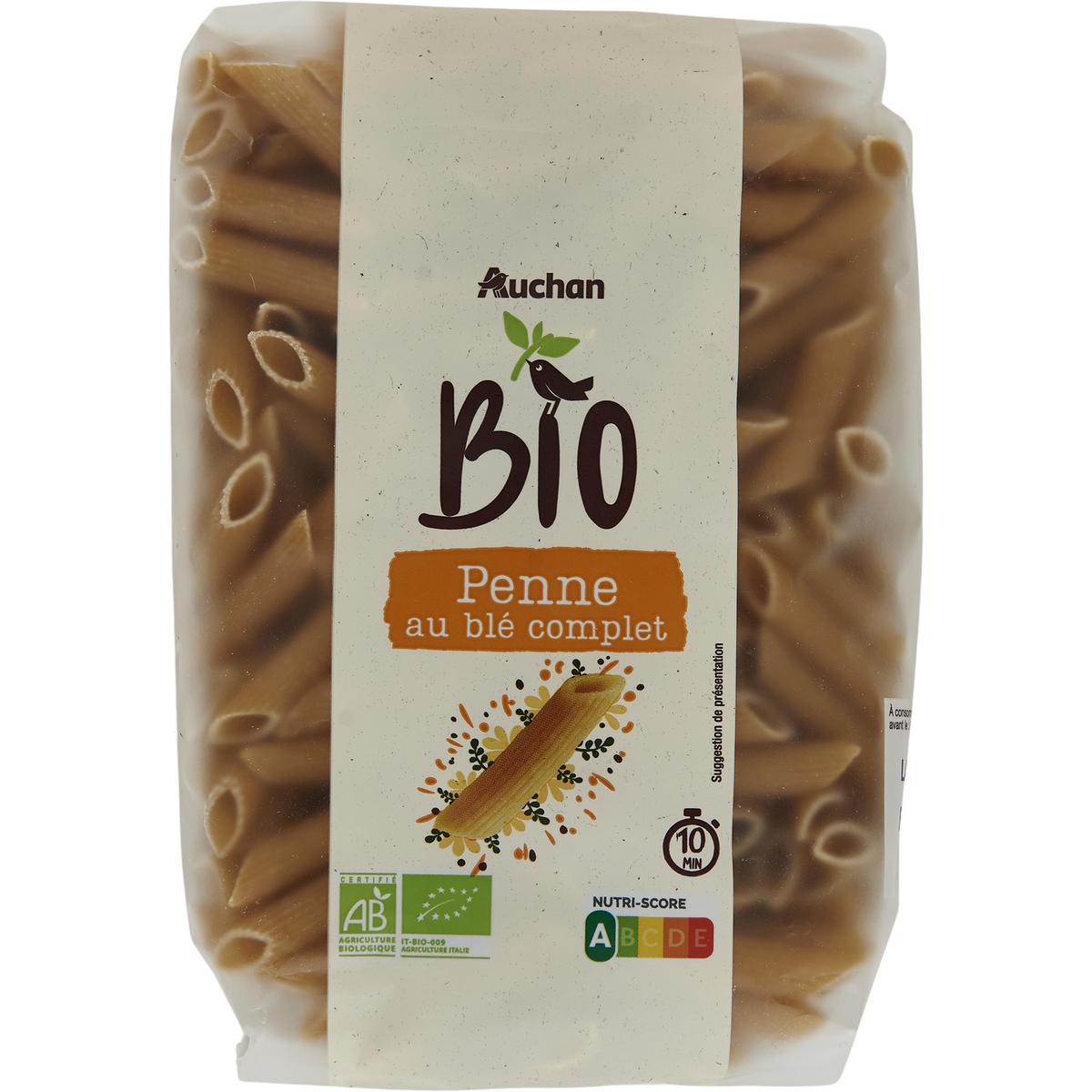 Auchan Bio Penne Rigate Au Bl Complet G Pas Cher Auchan Fr