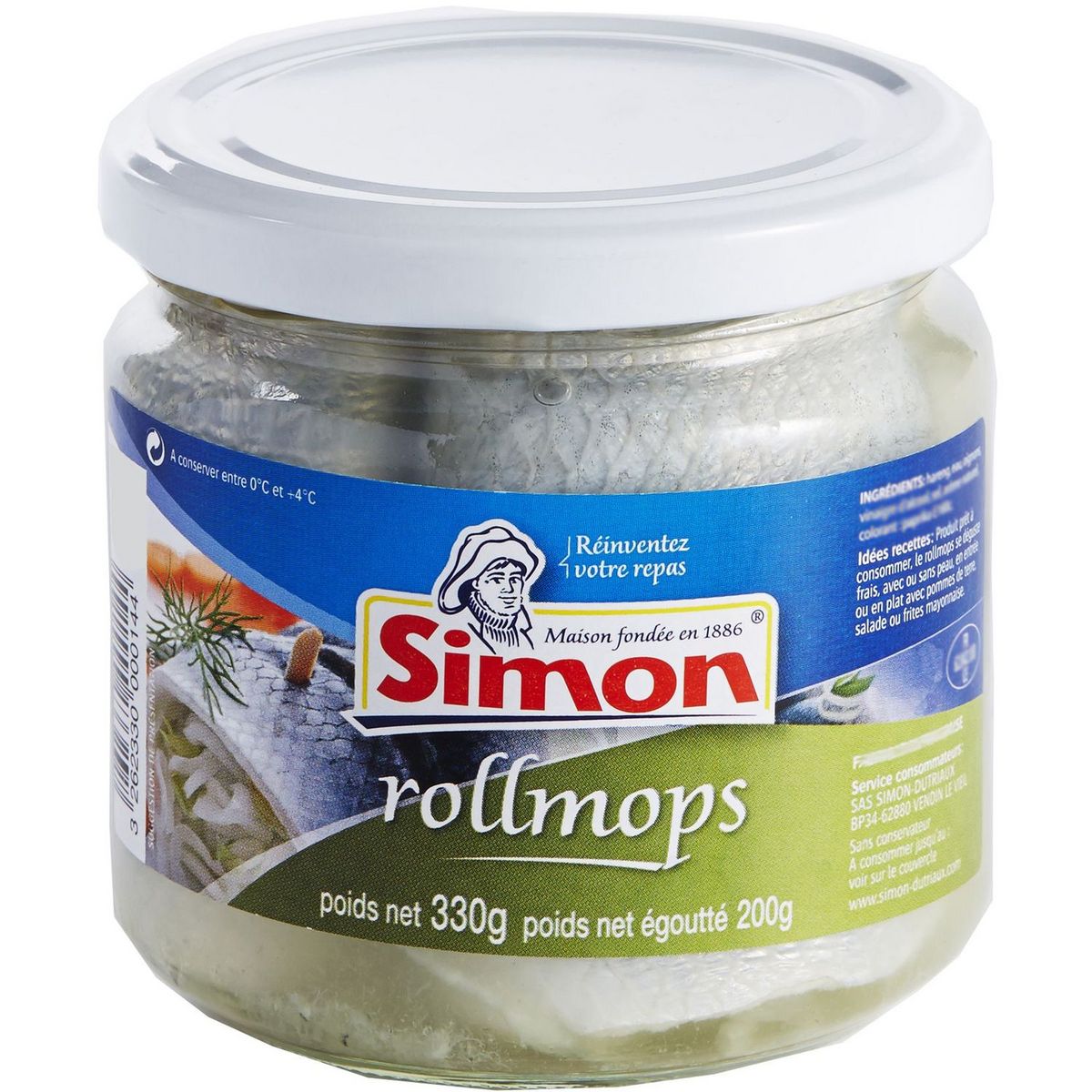 SIMON Rollmops 330g Pas Cher Auchan Fr