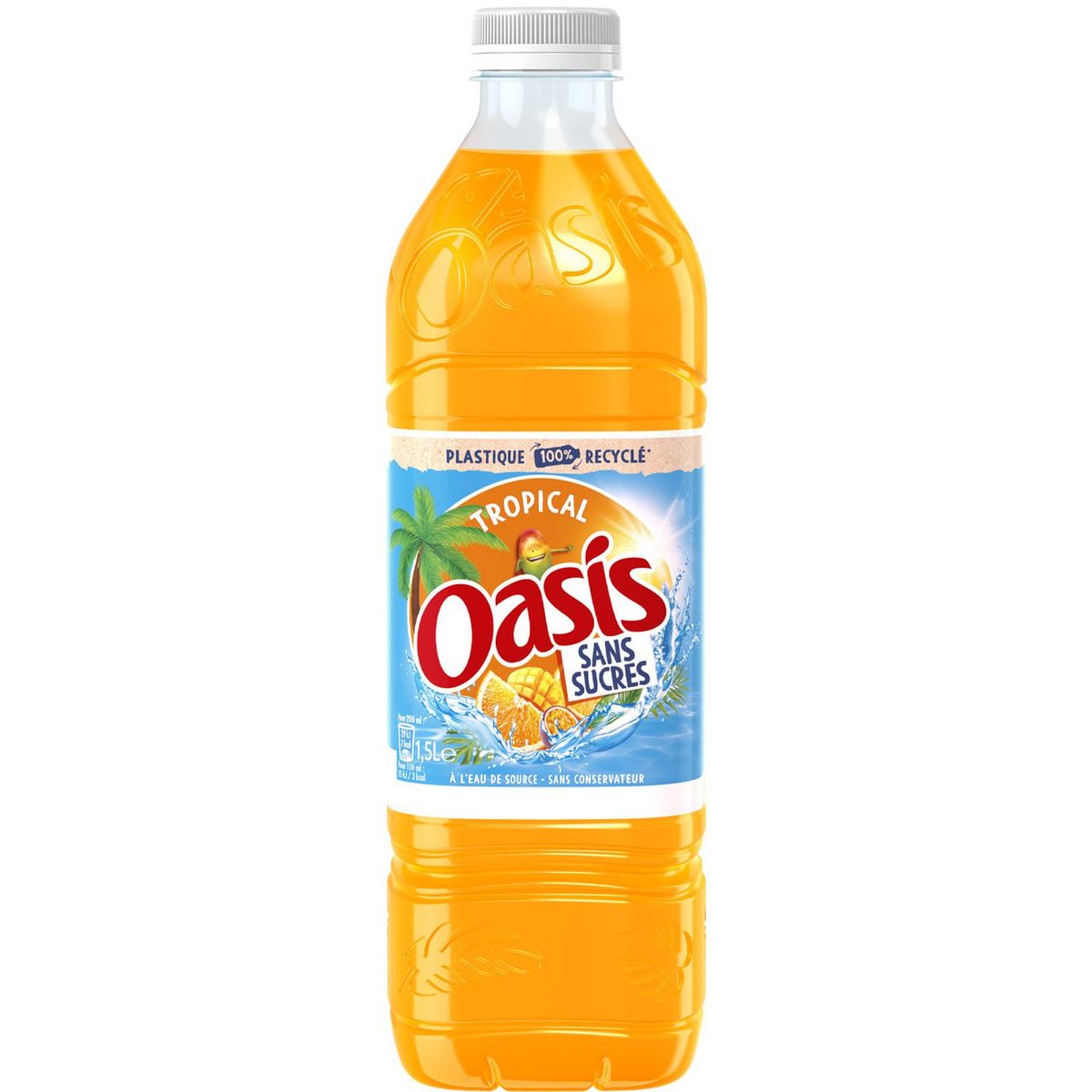 OASIS Boisson aux fruits goût tropical sans sucres 1 5l pas cher