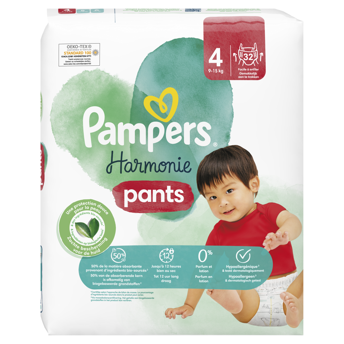 PAMPERS Harmonie Pants Couches Culottes Taille 4 9 15kg 32 Couches