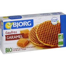 Bjorg Gaufres bio au caramel sans huile de palme 175g pas cher à prix