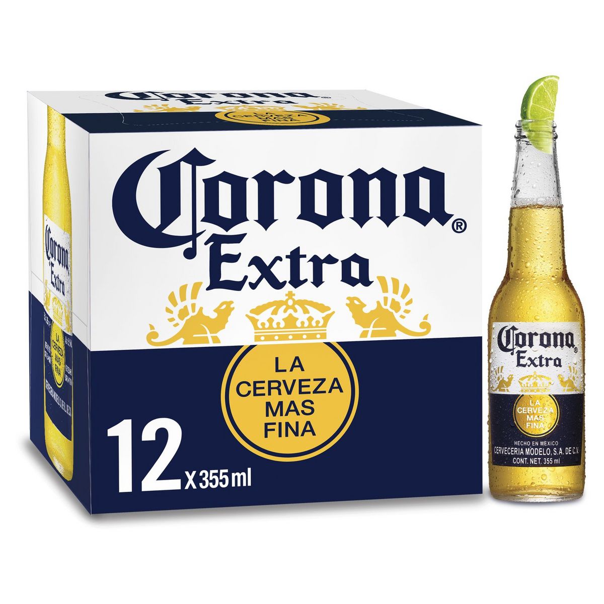 CORONA Bière blonde Extra 4 5 bouteilles 12x35 5cl pas cher à prix Auchan