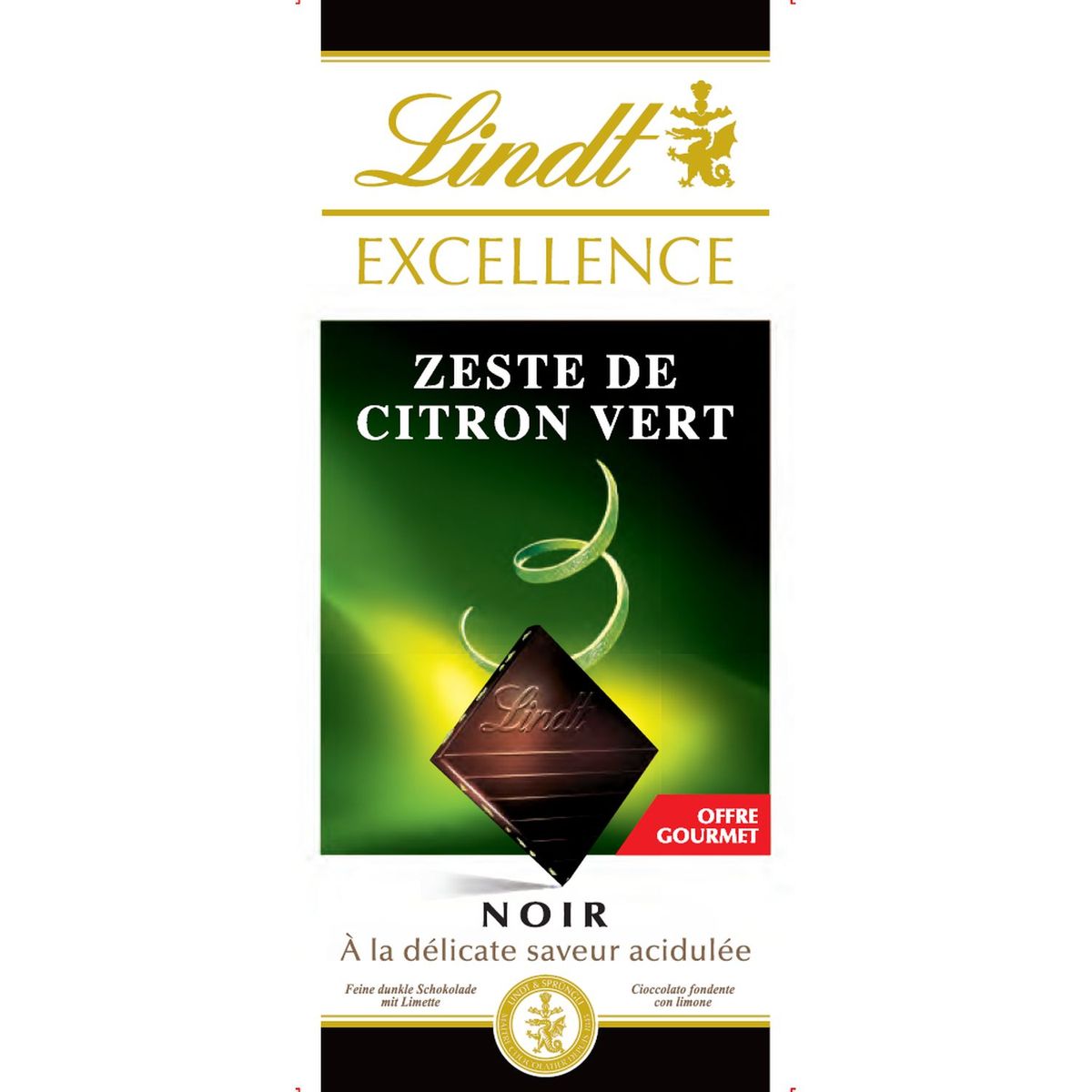 Lindt Lindt Excellence Chocolat Noir Zeste De Citron Vert G Pas Cher