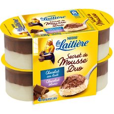 La Laiti Re Secret De Mousse Duo Aux Chocolats Au Lait Et Blanc X G