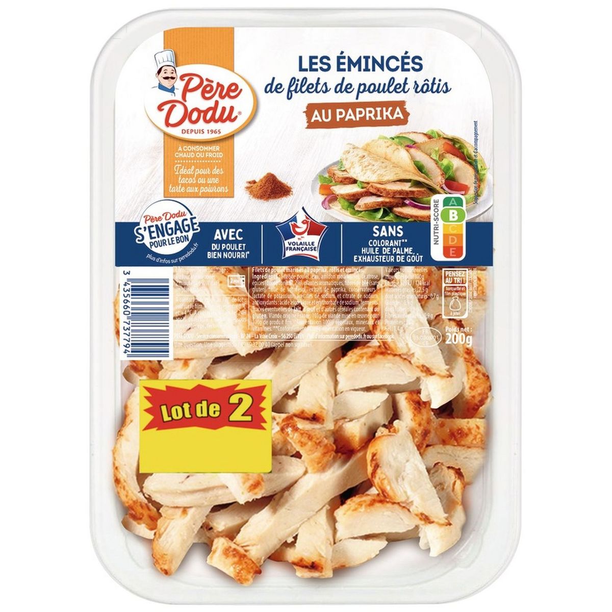 Pere Dodu P Re Dodu Eminc S De Filets De Poulet R Tis Au Paprika X G