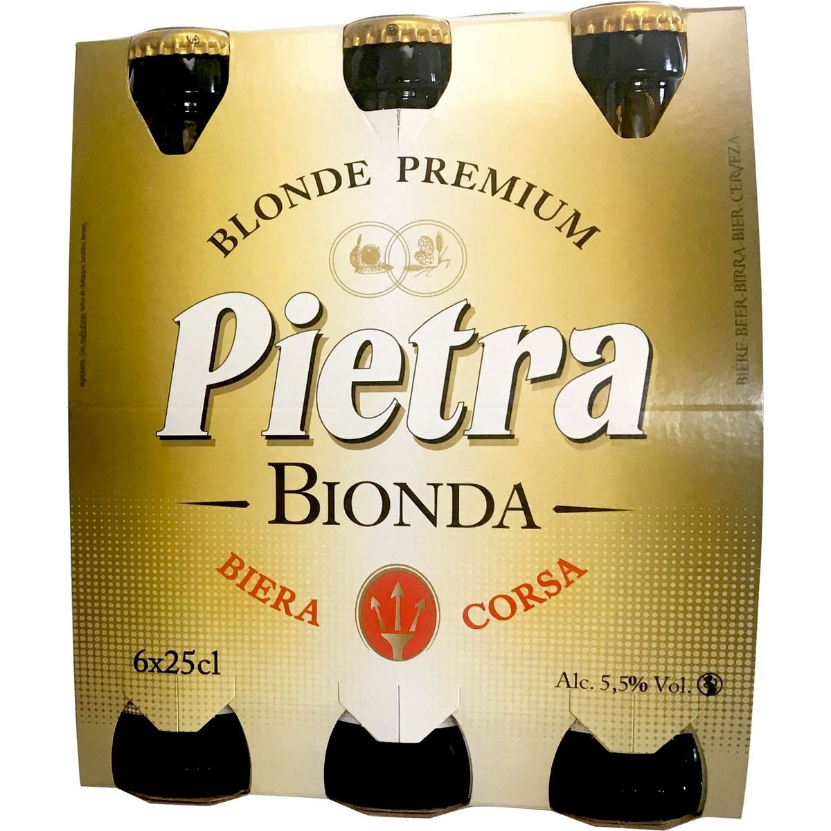 PIETRA Bière blonde de Corse 5 5 bouteilles 6x25cl pas cher à prix Auchan