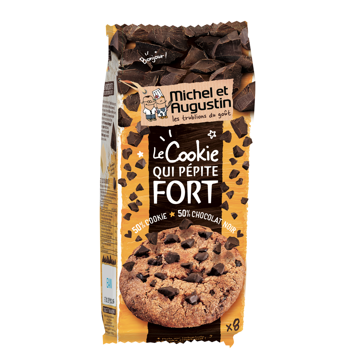 MICHEL ET AUGUSTIN Cookies Aux Morceaux De Chocolat Noir 8 Biscuits