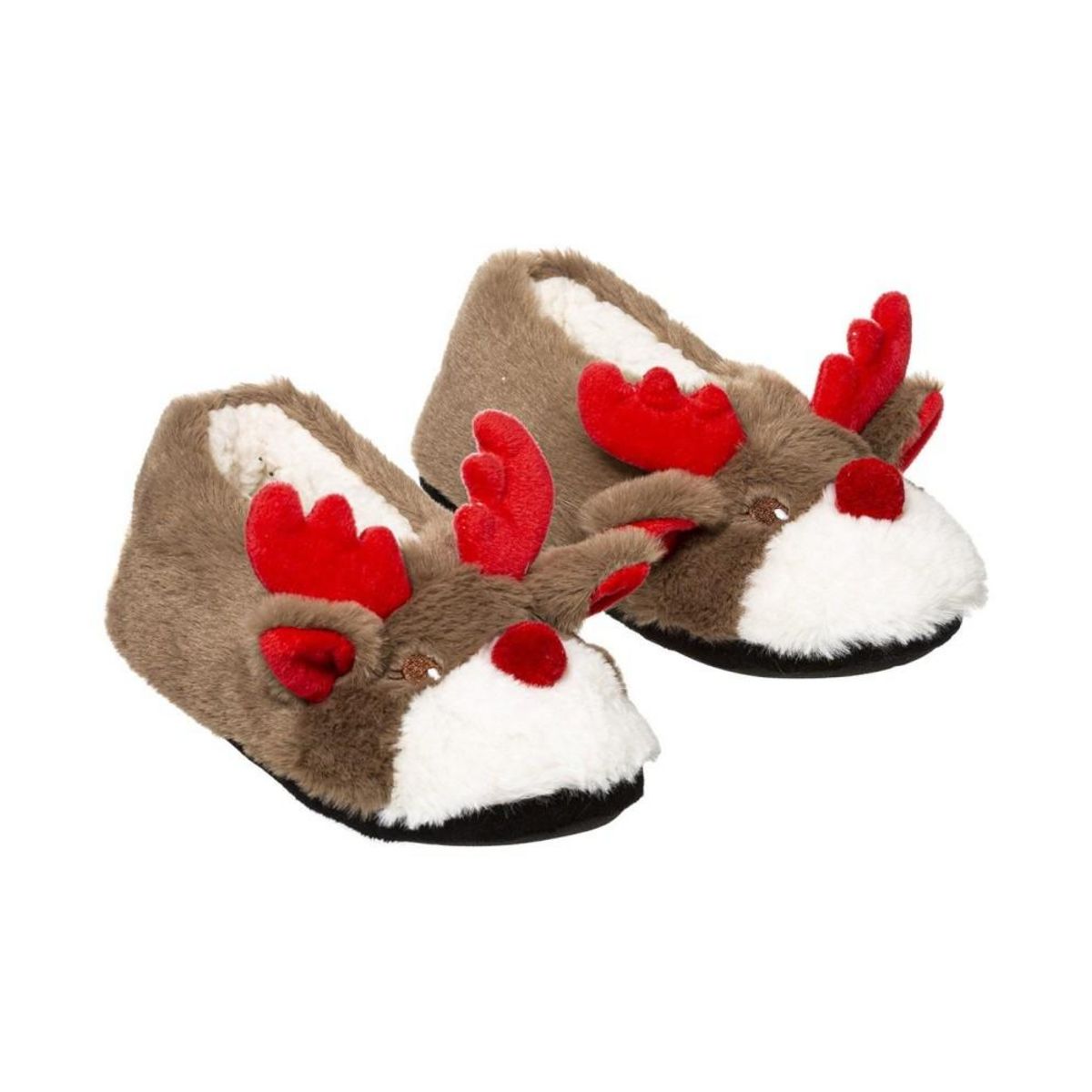 ATMOSPHERA Chaussons de Noël renne marron pas cher Auchan fr