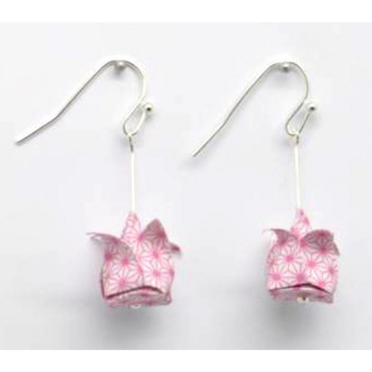 The Cocotte Boucles D Oreille Papier Origami Lotus Rose Pas Cher