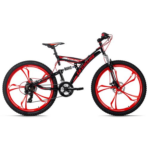 VTT Tout Suspendu 26 Topspin noir rouge TC 46 cm pas cher Auchan