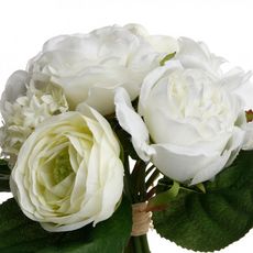 Bouquet de Fleurs 30cm Blanc