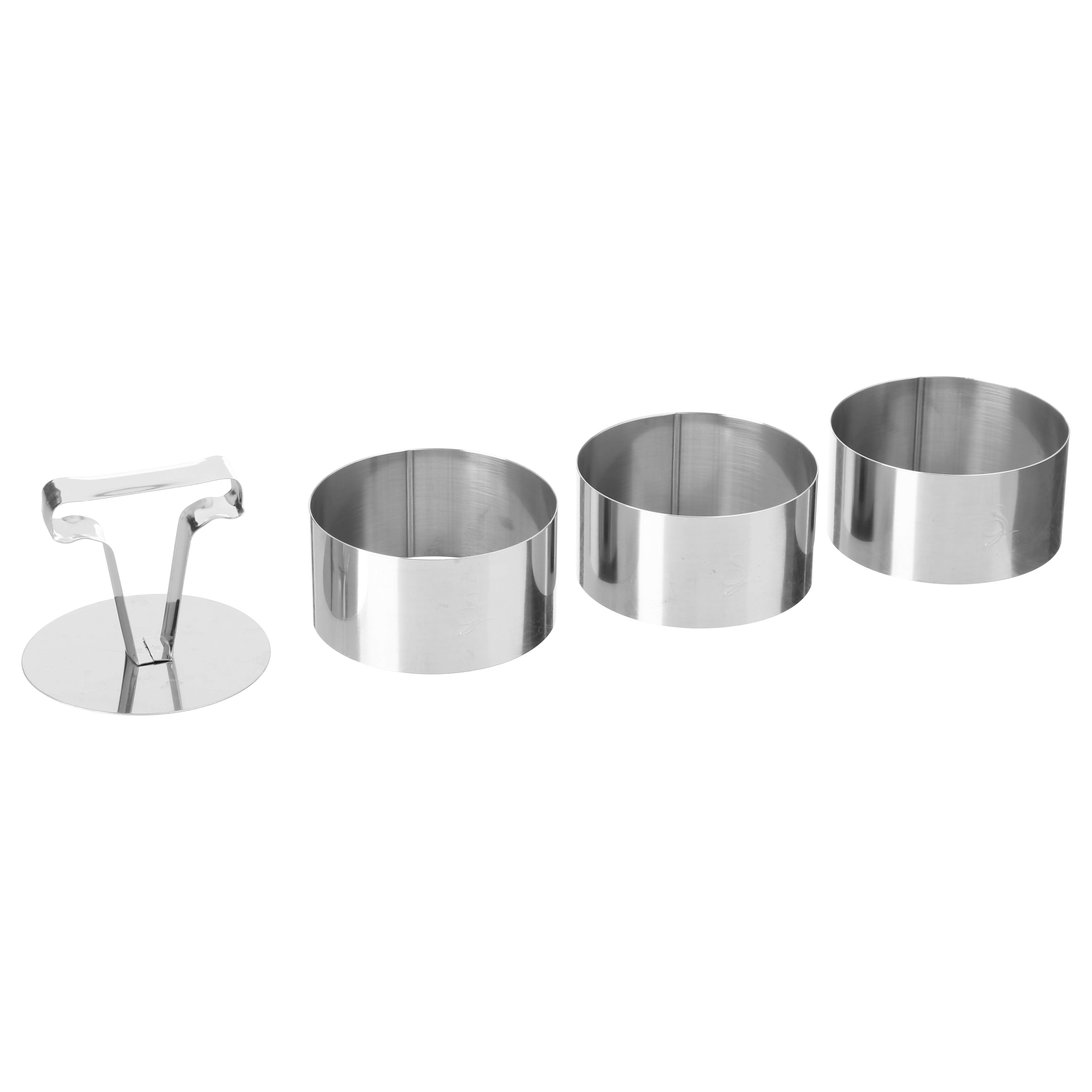 Lot emporte-pièces ronds en inox