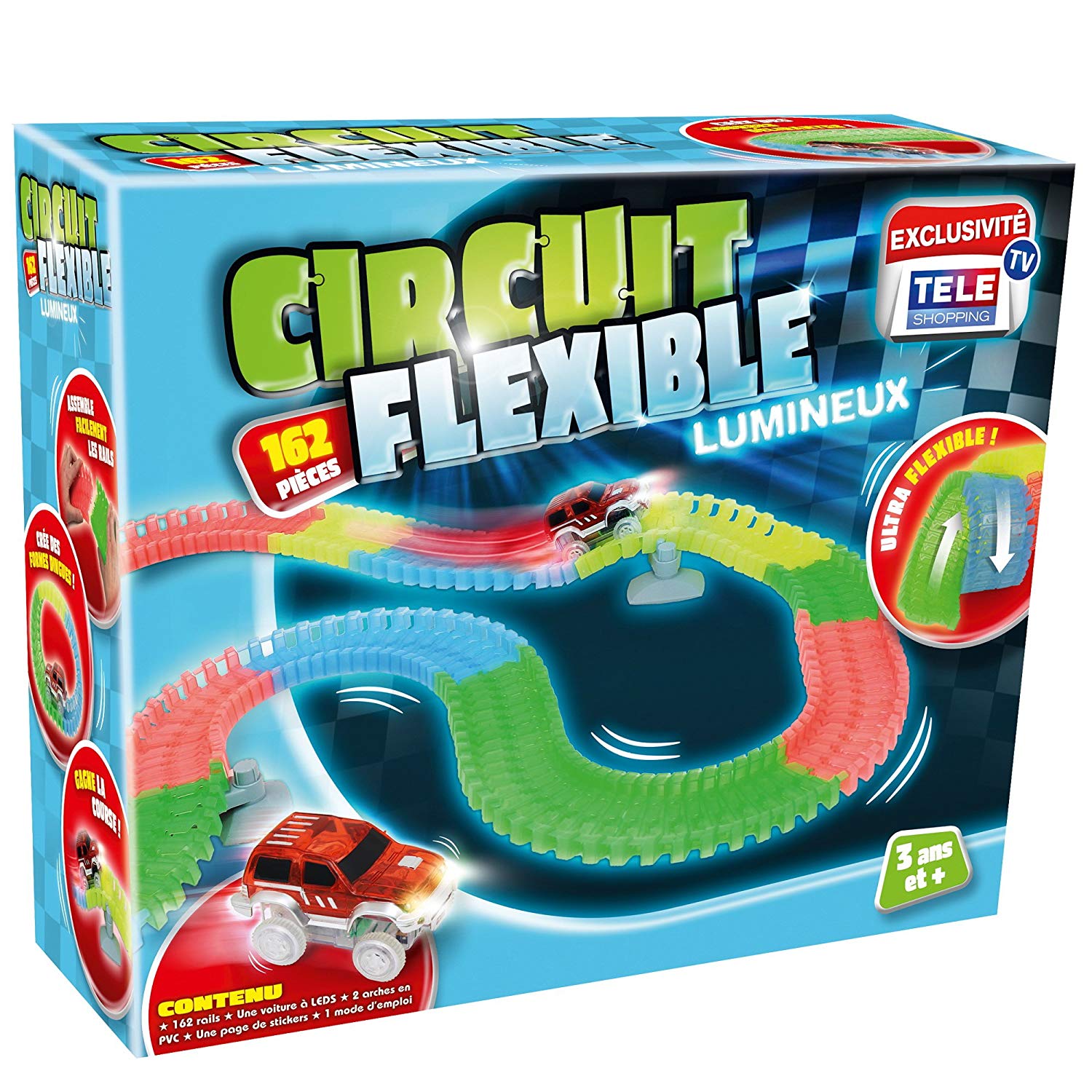 VENTEO Coffret circuit flexible et lumineux pas cher Auchan