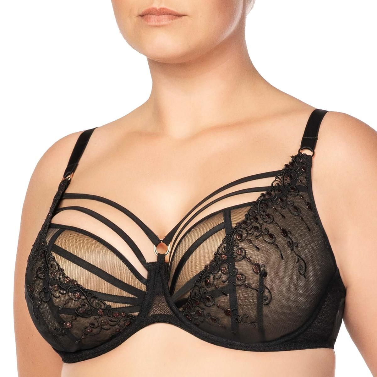 Ulla Dessous Soutien gorge sexy grande taille Exclusive Line noir