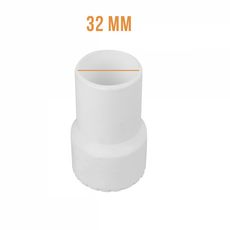Embout en PVC pour tuyau flottant de piscine - Diam 32 mm - Blanc
