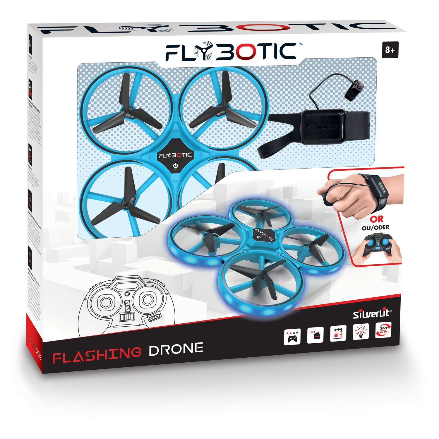 SILVERLIT Flashing Drone - Flybotic pas cher 