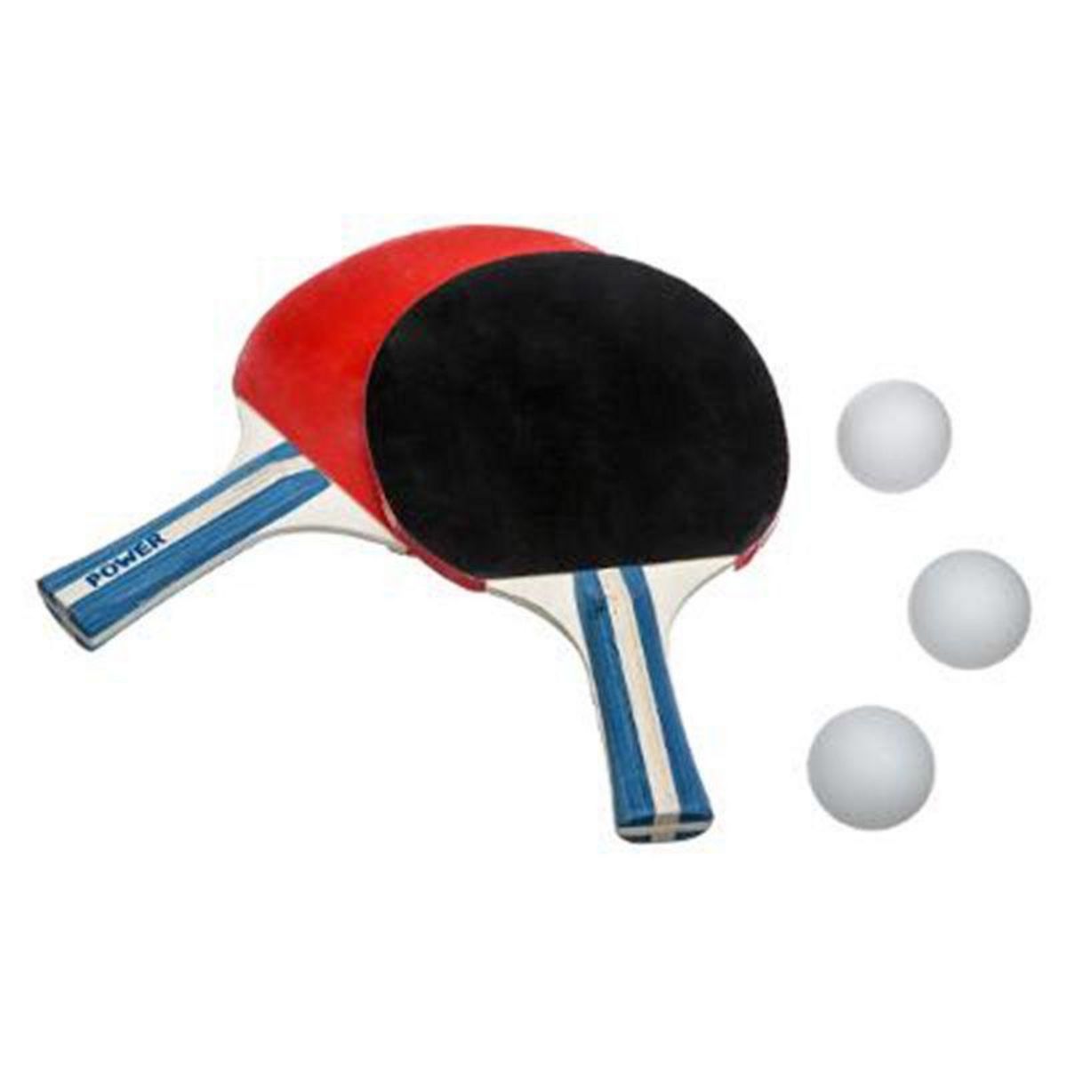  Lot de 2 Raquettes  Ping-Pong  25cm Rouge & Noir