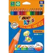 BIC Etui de 18 crayons de couleur Kids Evolution ecolutions