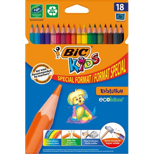 Etui de 18 crayons de couleur Kids Evolution ecolutions