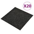 Dalles de tapis de sol 20 pcs 5 m² Noir