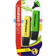 stabilo lot de 2 surligneurs stabilo boss original jaune + vert