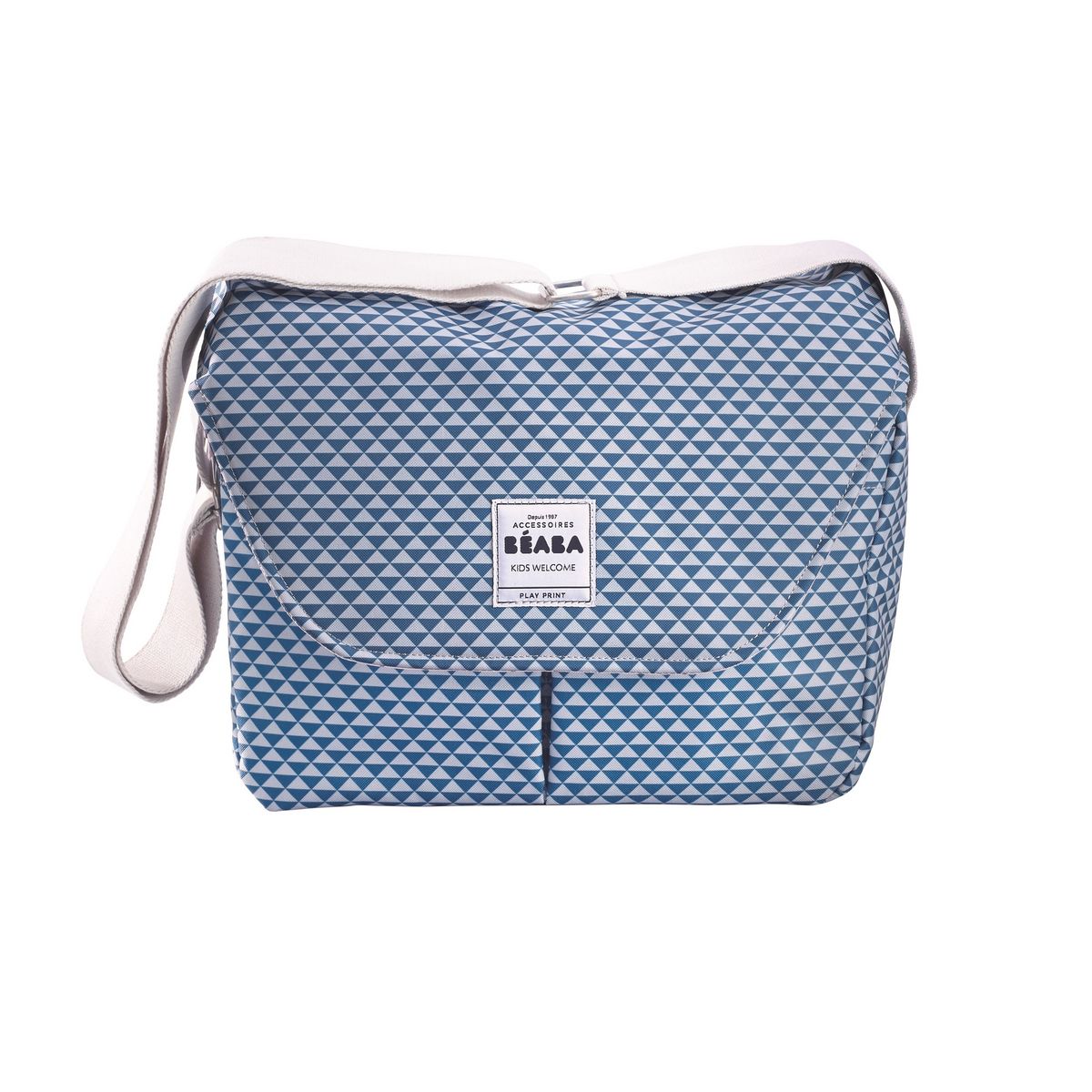 Sac a shop langer beaba bleu