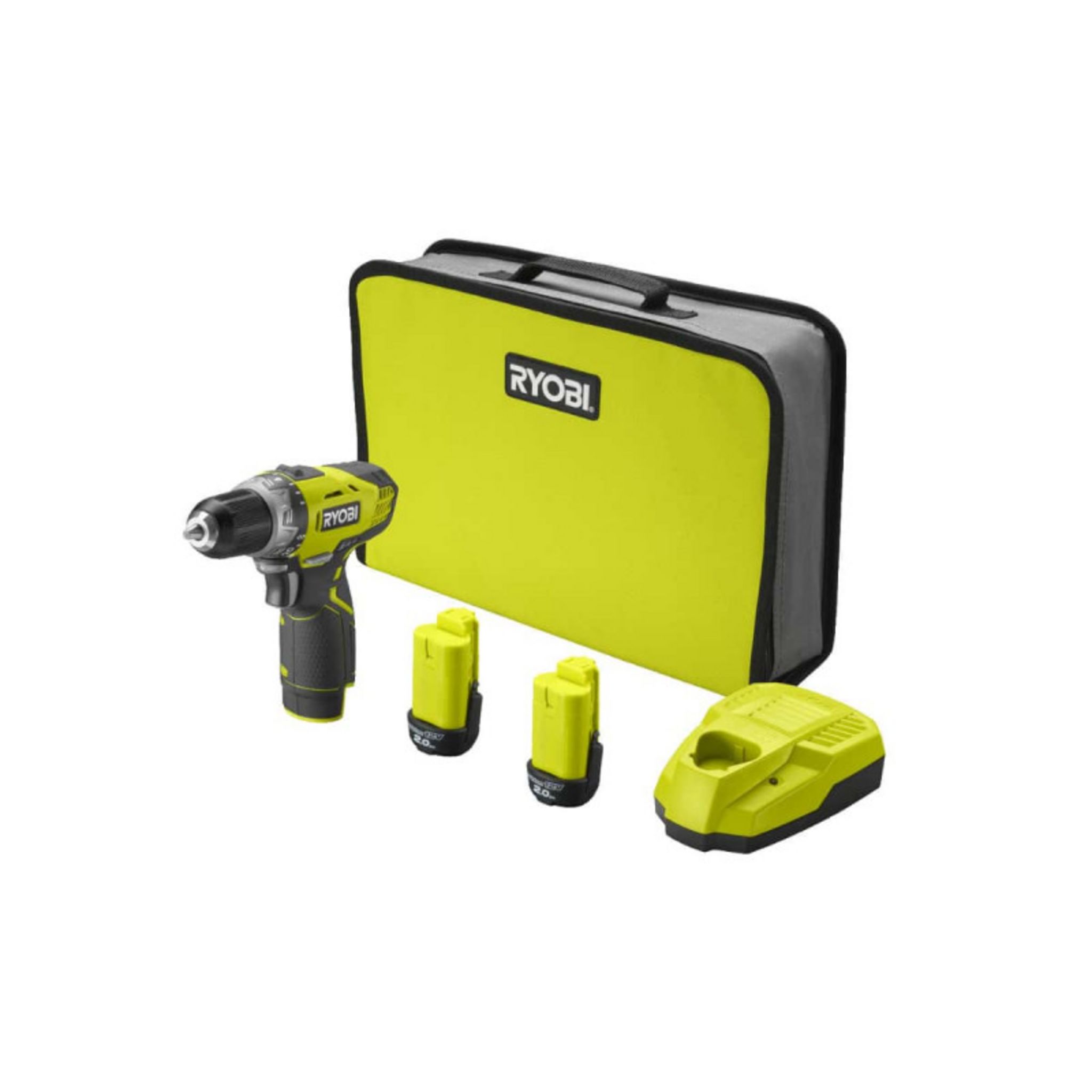 Perceuse Visseuse RYOBI 18V One Plus Brushless - 2 batteries 2,0Ah - 1  chargeur rapide - R18DD7-220S