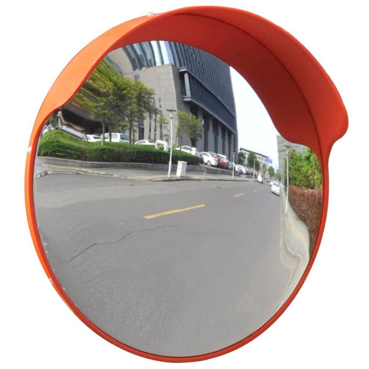 VIDAXL Miroir de trafic convexe d'exterieur Plastique PC Orange 45 cm