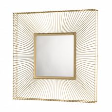 THEODORE - Miroir carré 65x65cm métal doré