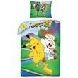 pokemon pokemon manga - parure de lit coton enfant pikachu - housse de couette 140x200 cm une taie