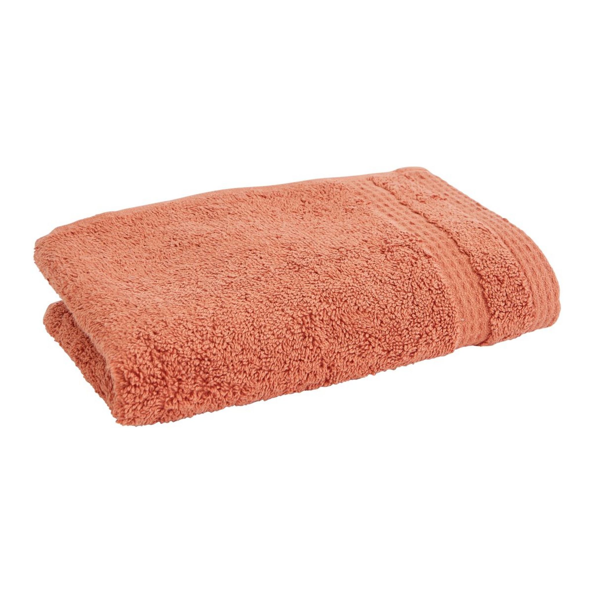 Drap de bain coton bio Organic terracota Nydel - Blancollection