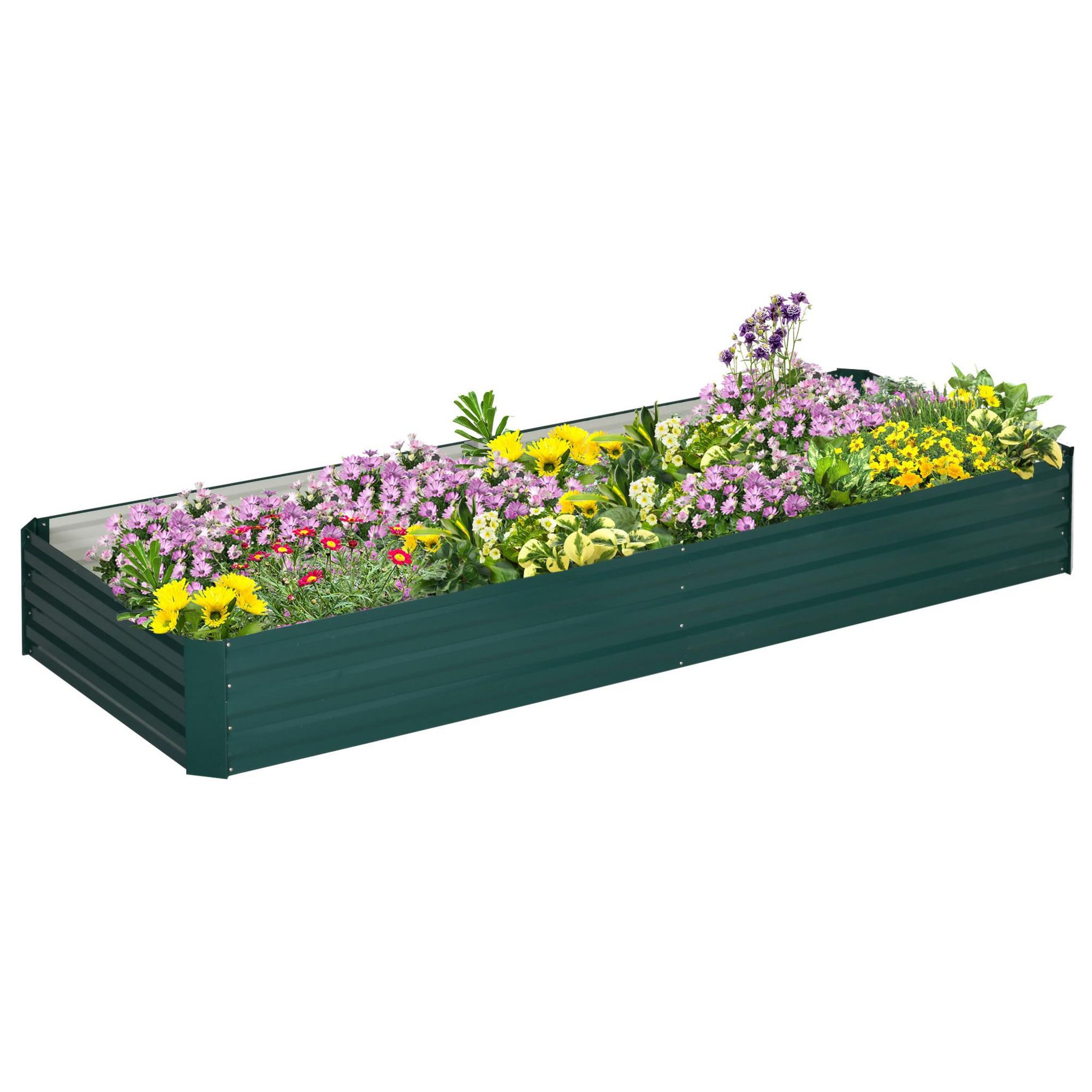 Outsunny Lot de 2 carré Potager de Jardin dim. 100L x 50l x 30H cm