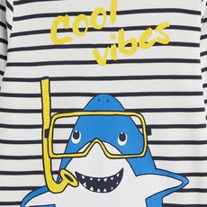 IN EXTENSO Ensemble pyjama requin coton bio garçon (Bleu marine)