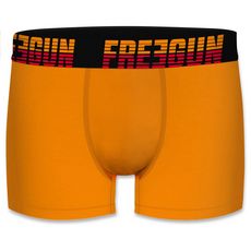 Lot de 2 Boxers coton homme uni ceinture colorée (Orange)