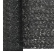 Filet brise-vue Noir 3,6x50 m PEHD 195 g/m²