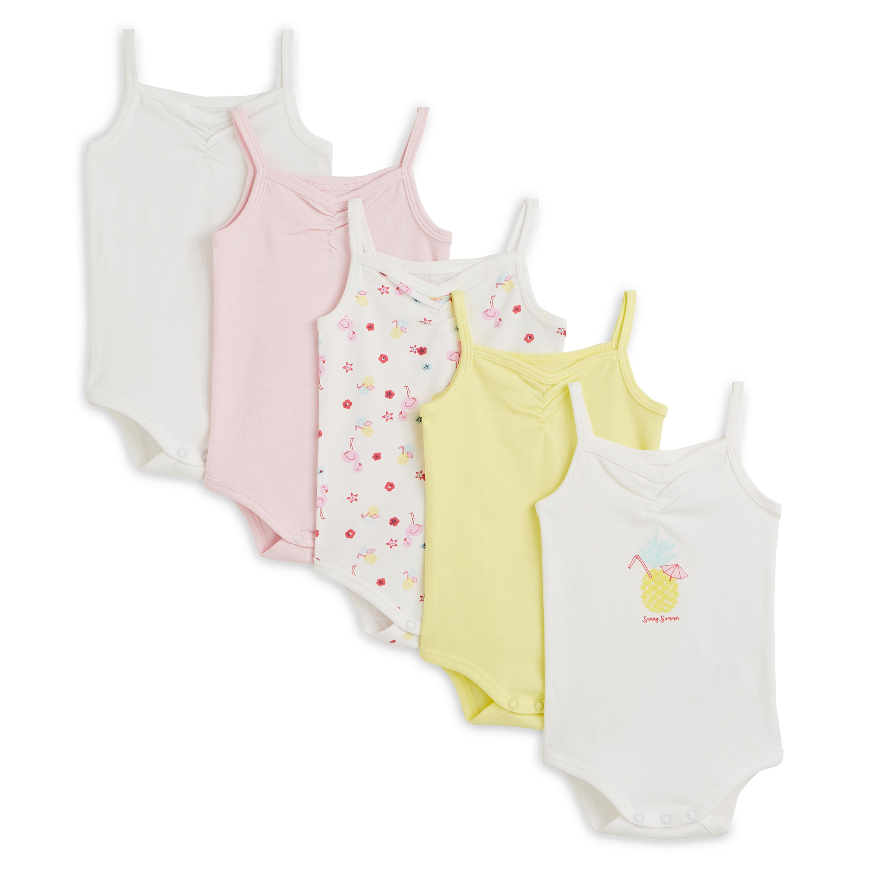 Body bébé fille à bretelles en jersey 100% coton rose > Babystock